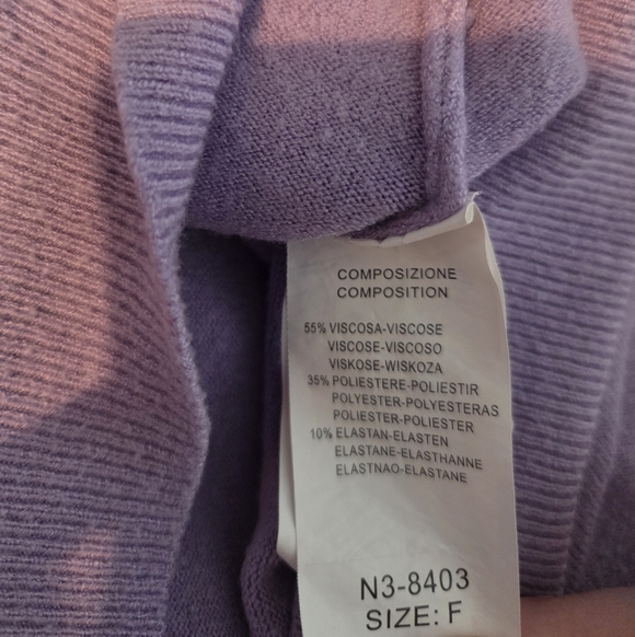 Made In Italy - Women's Purple Sweater - Picture 3 of 3